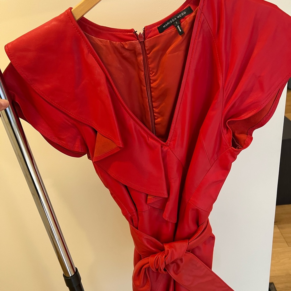 Marissa Webb Vibrant Scarlet Dress